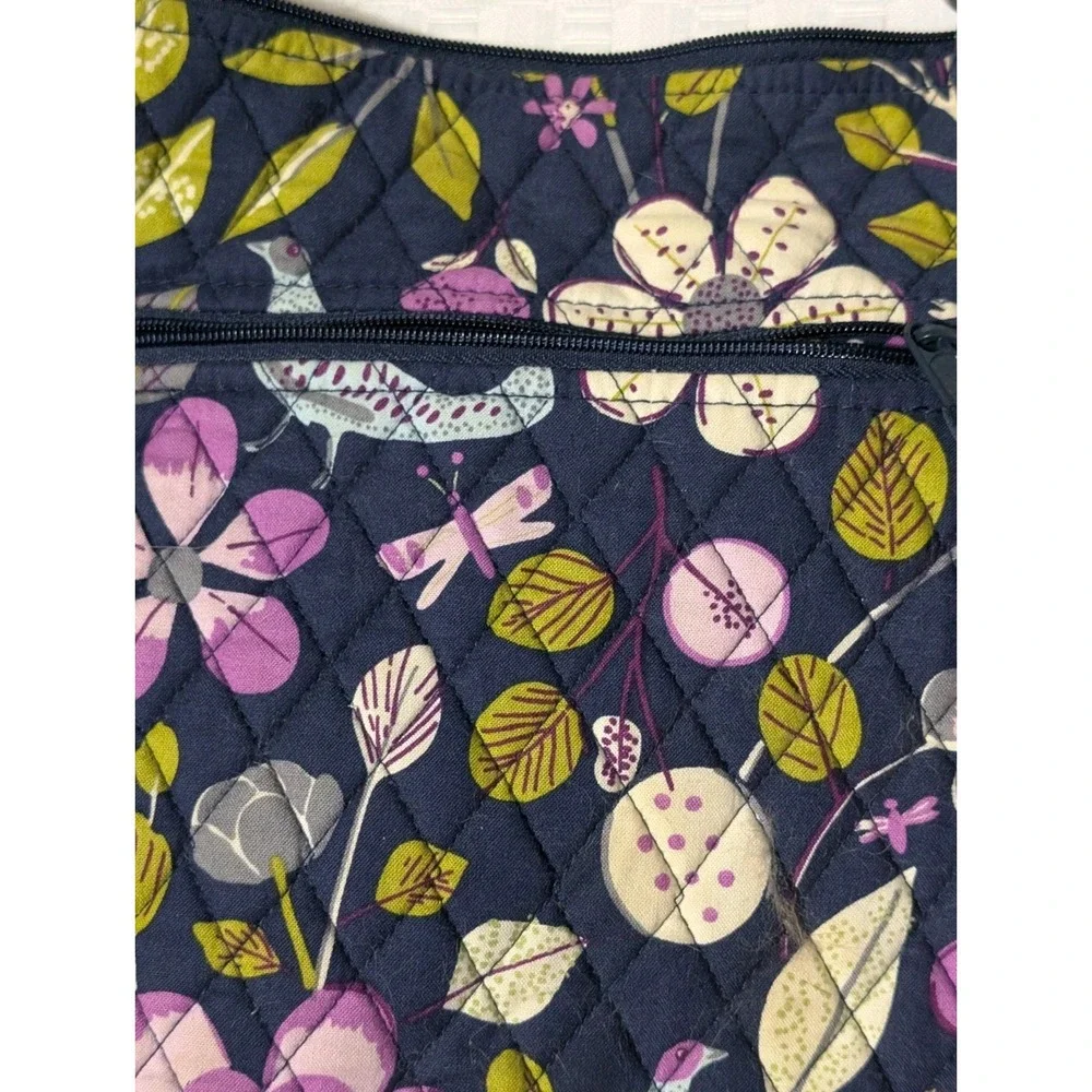 Vera Bradley Floral Nightingale Purple Crossbody Hipster Bag Beach Summer
